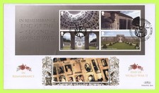 G.B. 2020 End of War mini sheet Benham Gold First Day Cover, London