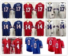 Men's NFL Allen/Diggs #17#14#4#0 Buffalo Bills American Football Jerseys