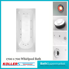 1700mm x 700mm Round Single Ended Bath - whirlpool Jet System -6-8-11 Jets 