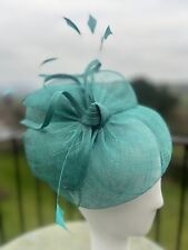 Hand Made Turquoise Wedding hat/Fascinator BNWT-Mother of The Bride & Ascot