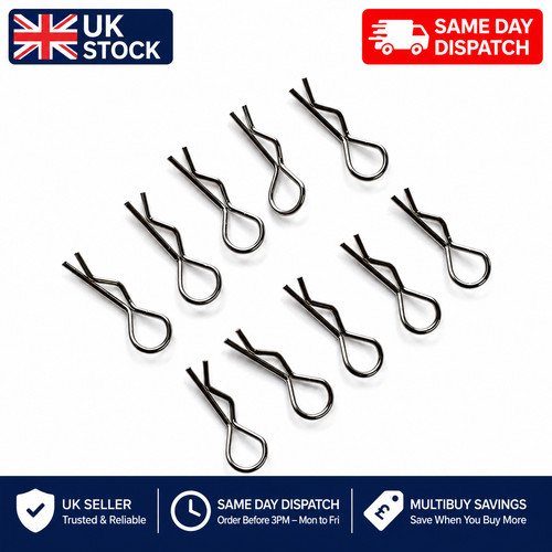 10x car body clips pins - rc,