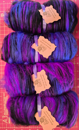 100g hand carded merino - 100g,