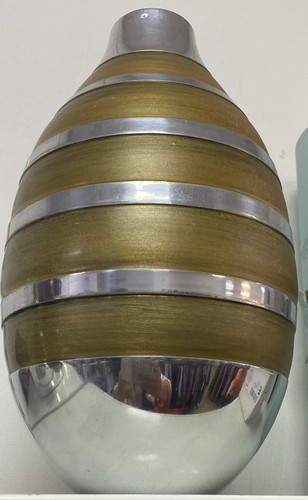Chrome layered vase for - for, home