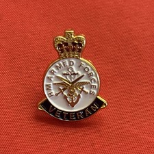 Armed Forces Veterans Lapel Badge. Army Navy RAF