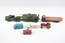 Dinky Toys Tin Bottom Diecast Collection Inc Tank Tractor Etc x7