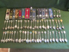 Large Mixed Collection of Over 60 Souvenir Collectible Tea Spoons - Job Lot