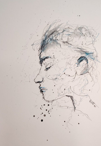 Original sorrow ink sketch 34 - sketch, #34