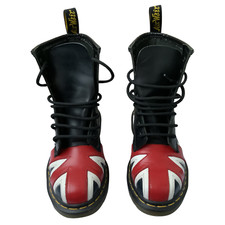ORIGINAL DR. MARTENS UNION JACK LEATHER BOOTS, SIZE 3 UK, 36 EU, 5 US