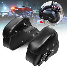 Pair Motorcycle Side Leather