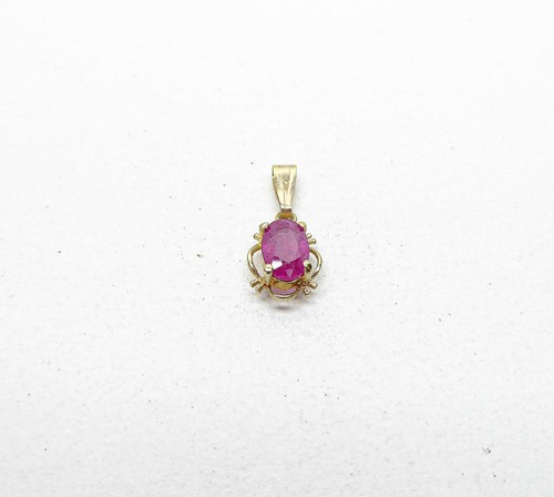 9ct gold ruby pendant new - pendant,
