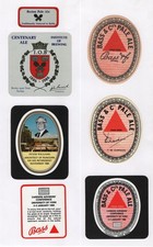 Bass / Bass Charrington beer labels - 27 x older beer labels - see 6 scans