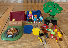Playmobil Camping Set, great condition with fun working LED Flickering Fire