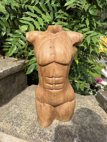 Vintage solid wood male - male, torso