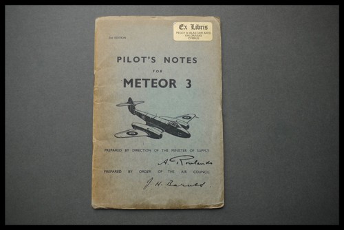 Raf pilot notes meteor - raf, pilot’s