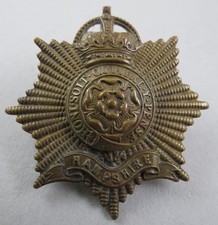 Officer Pattern Brass Badge Royal Hampshire Regiment British Army