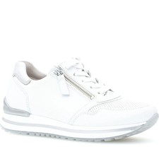 Gabor Trainers Weiss Silberperf Casual Closed Sport White 26528-50