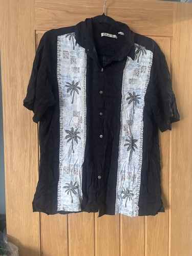 Batik bay hawaiian shirt black - bay,