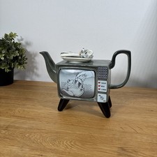 Vintage 1990 Paul Cardew For South West Ceramics Interlude Television Set Teapot