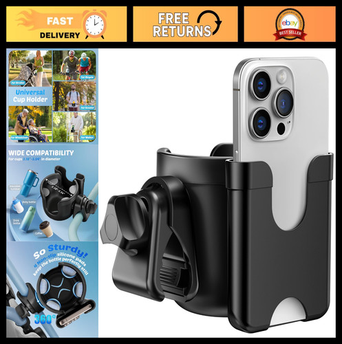 Walker cup holder - walker, phone