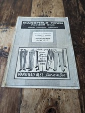 Mansfield town verses Accrington 03/01/59 football programme