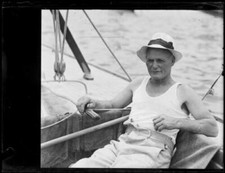 H.C. Davies sitting on his