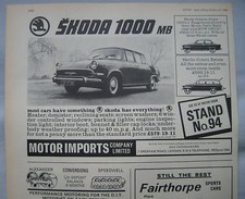 1965 Skoda 1000 MB Original advert