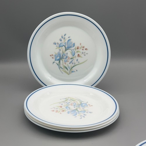 Pyrex blue iris luncheon - blue, /