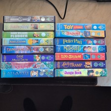 15 x Disney VHS Video Tapes Films Bundle Job Lot  - Bambi Stitch Freaky Friday 
