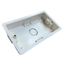 25mm Double Cavity Back Box 2 Gang Cream Slimline Electrical For Static Caravan