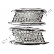TRIUMPH PRE UNIT BONNEVILLE 1961-2 PETROL TANK BADGES 82-4766/7 (PAIR) LF HARRIS