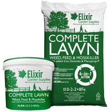COMPLETE LAWN Weed, Feed & Mosskiller 10-2-2+8Fe | 4-in-1 with Iron | 500g-20kg