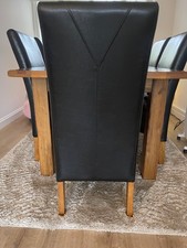 6 X Harvey’s leather dining room chairs