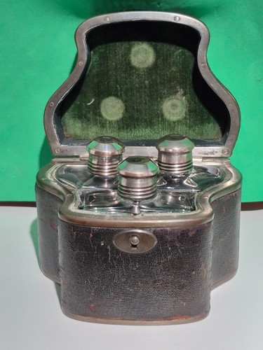 Antique perfume tooled - perfume, leather