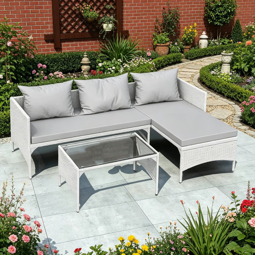 Grey shape garden - l-shape, corner