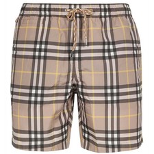 Burberry checked swim shorts brown XS