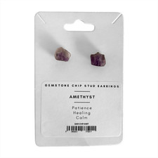 Gemstone Chip Stud Earrings