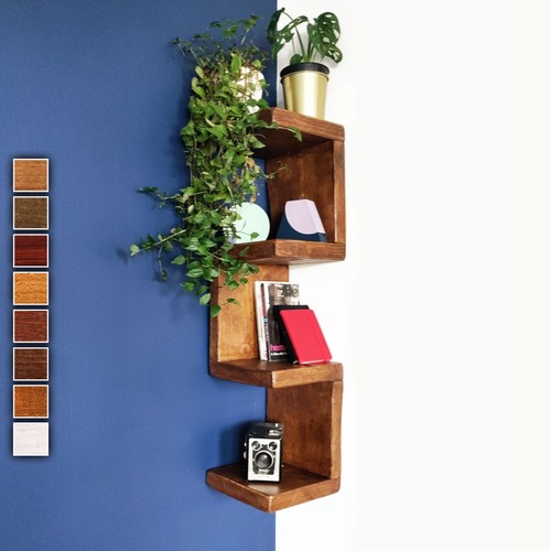 Rustic corner shelf - rustic, column