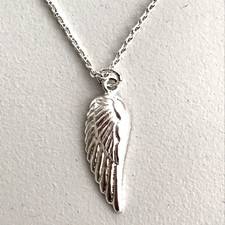 Accessorize Sterling Silver  Angel Wing 925 Fine Chain Pendant Necklace 41cm New