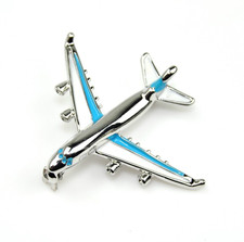Silver-tone Airplane Shape