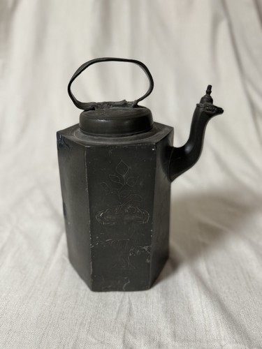 Antique pewter hexagonal - antique,