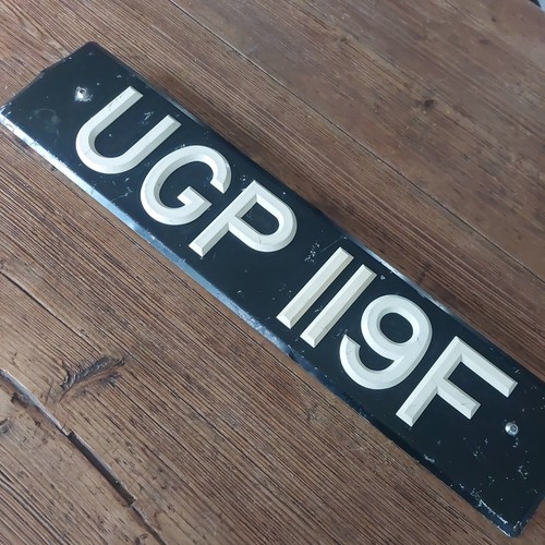 Vintage number plate - number,