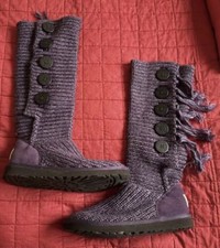 UGG Knit Purple Cardi Fringe