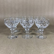 Set of 6 Vintage Cut Crystal Webb Corbett Liqueur Cordial Glasses