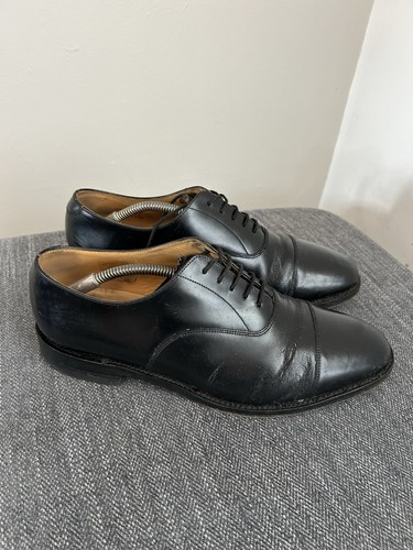 Loake black leather derby - black,