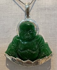 Real Silver/ Jade Buddha