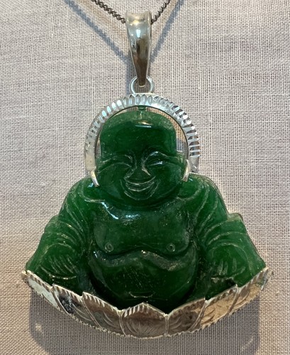 Real silver jade buddha - silver/,