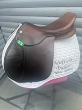 17.5 GFS Fieldhouse Brown Jump saddle. Square cantle 8.5 inch D to D