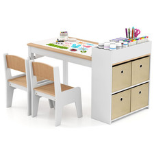 COSTWAY Kids Art Table&Chairs