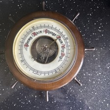 Vintage Barometer Ship Wheel Design.  Unusual & Collectable piece