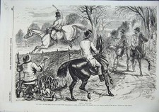 Original Old Antique Print